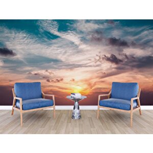 Gün Batımı Gökyüzü Manzaralı Duvar Kağıdı - Dkm673031