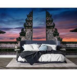 Gün Batımı Endonezya Bali Manzaralı Duvar Kağıdı - Dkm919059 525x260 cm