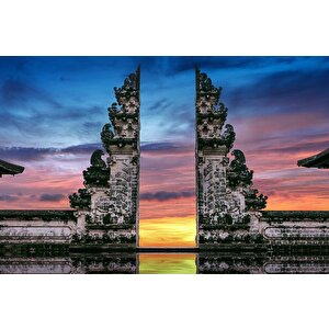 Gün Batımı Endonezya Bali Manzaralı Duvar Kağıdı - Dkm919059