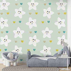 Yıldız Temalı Çocuk Odası Duvar Kağıdı Baskı - Dkm184080 525x280 cm