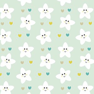 Yıldız Temalı Çocuk Odası Duvar Kağıdı Baskı - Dkm184002