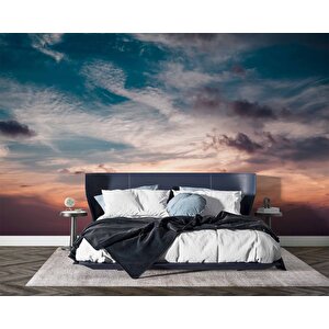 Gün Batımı Gökyüzü Manzaralı Duvar Kağıdı - Dkm673065 100x280 cm
