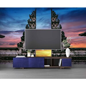 Gün Batımı Endonezya Bali Manzaralı Duvar Kağıdı - Dkm919018 550x200 cm