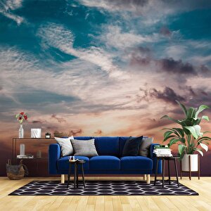Gün Batımı Gökyüzü Manzaralı Duvar Kağıdı - Dkm673087 150x300 cm