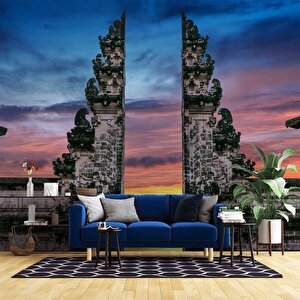 Gün Batımı Endonezya Bali Manzaralı Duvar Kağıdı - Dkm919055 425x260 cm