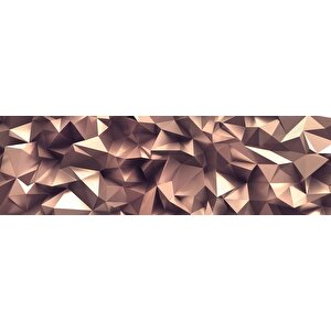3 Boyutlu Üçgen Prizma Bronz Duvar Kağıdı Baskı - Dkm084092