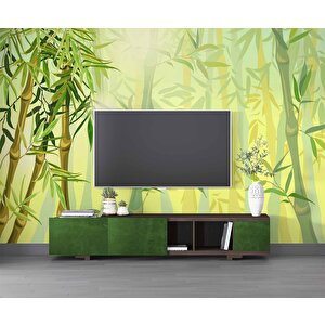 Bambu Ağaç Orman Temalı Duvar Kağıdı - Dkm691127 900x315 cm