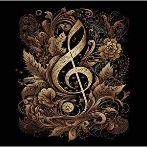 Altın Sol Anahtarı Desenli Duvar Kağıdı - Dkm801080