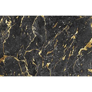 Siyah Mermer Desenli Duvar Kağıdı - Dkm858016