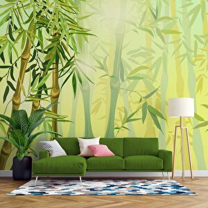 Bambu Ağaç Orman Temalı Duvar Kağıdı - Dkm691064 900x260 cm