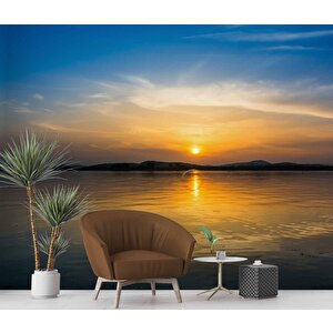 Denizde Gündoğumu Manzaralı Duvar Kağıdı Baskı - Dkm232085