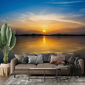Denizde Gündoğumu Manzaralı Duvar Kağıdı Baskı - Dkm232025 200x240 cm