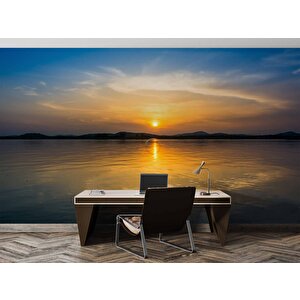 Denizde Gündoğumu Manzaralı Duvar Kağıdı Baskı - Dkm232025