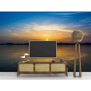 Denizde Gündoğumu Manzaralı Duvar Kağıdı Baskı - Dkm232096 400x300 cm