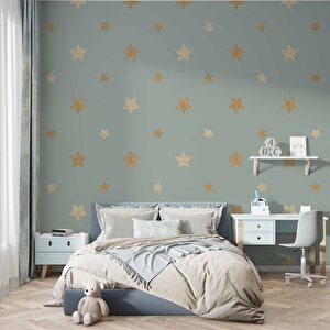 Yıldız Temalı Çocuk Odası Duvar Kağıdı Baskı - Dkm170110