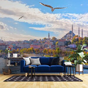 İstanbul Eminönü Süleymaniye Camii Manzaralı Duvar Kağıdı - Dkb939093 325x300 cm