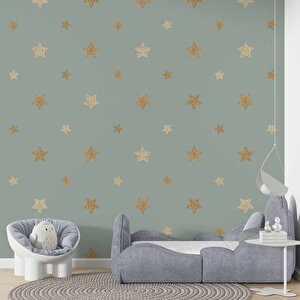 Yıldız Temalı Çocuk Odası Duvar Kağıdı Baskı - Dkm170084 800x280 cm
