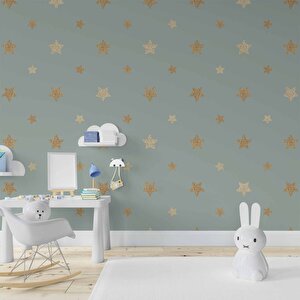 Yıldız Temalı Çocuk Odası Duvar Kağıdı Baskı - Dkm170084 800x280 cm