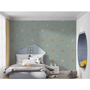 Yıldız Temalı Çocuk Odası Duvar Kağıdı Baskı - Dkm170015 475x200 cm