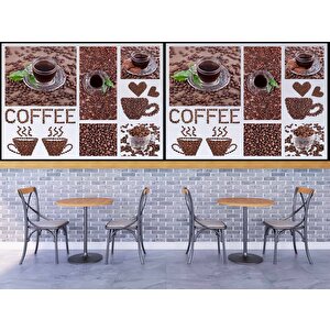 Kahveli Cafe Duvar Kağıdı Baskı - Dkb279067