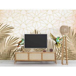 Kuş Ve Palmiye Temalı Duvar Kağıdı Baskı - Dkm-010_40640 550x300 cm