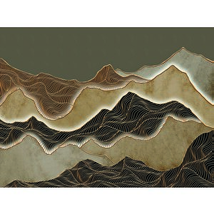 3 Boyutlu Parametrik Çöl Desenli Duvar Kağıdı Baskı - Dkm099007
