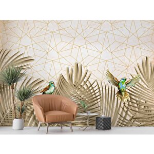 Kuş Ve Palmiye Temalı Duvar Kağıdı Baskı - Dkm-010_2231