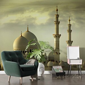 Seyh Zayid Camii Manzarası Duvar Kağıdı - Dkm456021 800x200 cm
