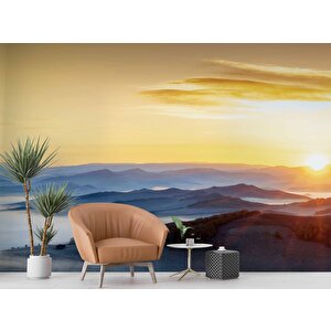 Dağ Gündoğumu Manzaralı Duvar Kağıdı Baskı - Dkm239098