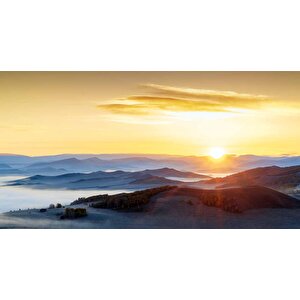 Dağ Gündoğumu Manzaralı Duvar Kağıdı Baskı - Dkm239098