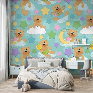 Ayıcık-bulut Duvar Kağıdı Baskı - Dkm364072