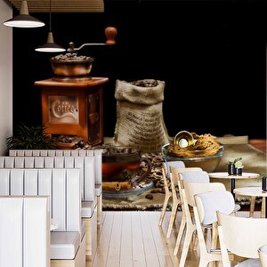 Cafe Duvar Kağıdı Baskı - Dkm293020 700x200 cm