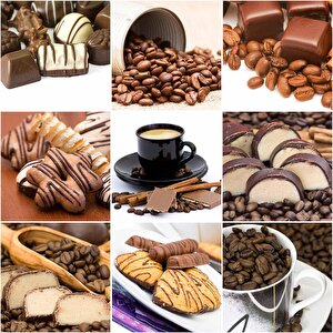 Kahve & Atıştırmalık Cafe Duvar Kağıdı Baskı - Dkm300057
