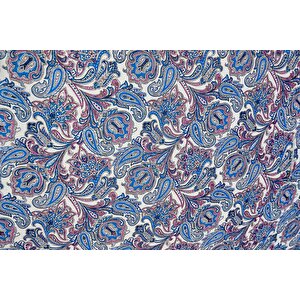 3 Boyutlu Lacivert Çini Desenli Duvar Kağıdı - Dkm815003