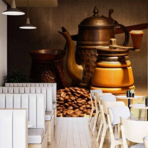 Cafe Duvar Kağıdı Baskı - Dkm292101 525x300 cm