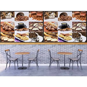 Kahve & Atıştırmalık Cafe Duvar Kağıdı Baskı - Dkm300022