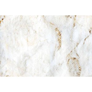 3 Boyutlu Beyaz Altın Mermer Temalı Duvar Kağıdı - Dkm658062