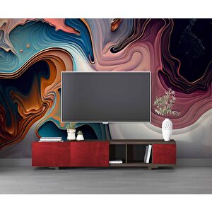 Karışık Boya Desenli Duvar Kağıdı Baskı - Dkm106085 900x280 cm