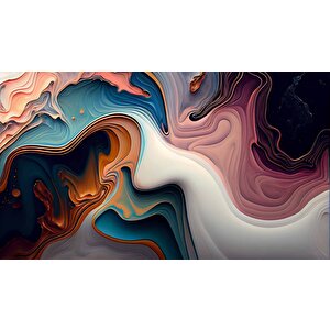 Karışık Boya Desenli Duvar Kağıdı Baskı - Dkm106001