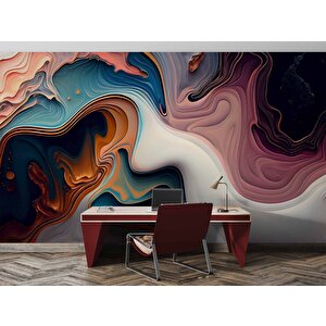 Karışık Boya Desenli Duvar Kağıdı Baskı - Dkm106040