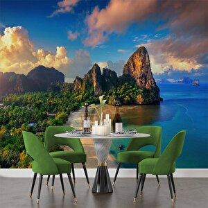 Dağ Ve Deniz Manzaralı Duvar Kağıdı - Dkm996015