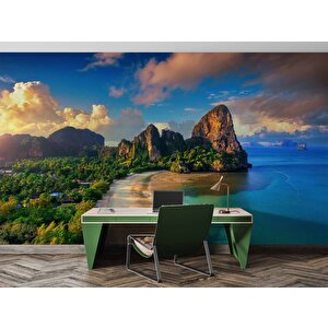 Dağ Ve Deniz Manzaralı Duvar Kağıdı - Dkm996052