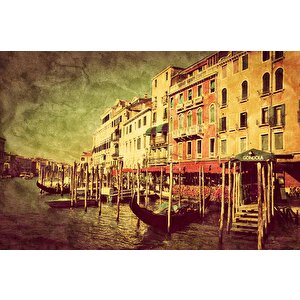 Nostalji İtalya Venedik Manzaralı Duvar Kağıdı - Dkb947046