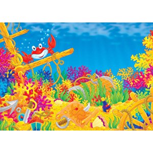 Deniz Altı Dünyası Yengeçli Duvar Kağıdı Baskı - Dkm375110