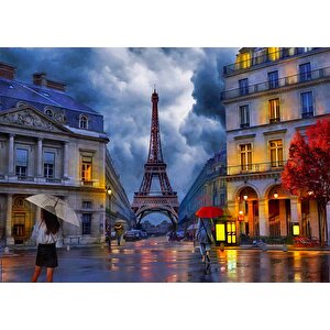 Yağmurlu Günde Eyfel Kulesi Manzarası Duvar Kağıdı - Dkm479029