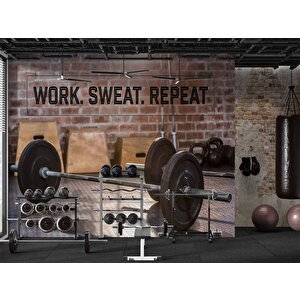 Spor Odası Duvar Kağıdı Baskı - Dkm210005 225x200 cm