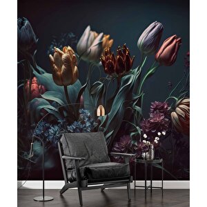 Karanlık Çiçek Temalı Duvar Kağıtları - Dkm596121
