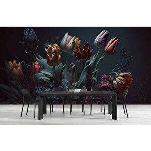 Karanlık Çiçek Temalı Duvar Kağıtları - Dkm596122