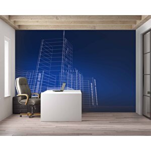 Bina Çizimi Emlak Ve Gayrimenkul Duvar Kağıdı Baskı - Dkm314069 250x280 cm