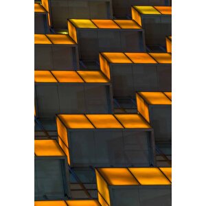 Gölgeli Geometrik Şekilli Duvar Kağıdı Baskı - Dkm525013